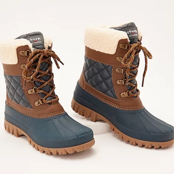 New Storm By Cougar Waterproof Lace Up Winter Snow Boots Carlisle Mid Calf NIB - Picture 1 of 6